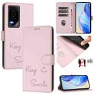 For Honor GT Smile Embossing RFID Leather Phone Case(Pink) - 1