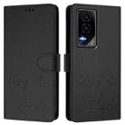 For Honor GT Smile Embossing RFID Leather Phone Case(Black) - 2