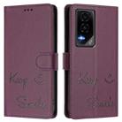 For Honor GT Smile Embossing RFID Leather Phone Case(Violet) - 2