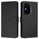 For Honor 300 Pro 5G / 300 Ultra 5G Smile Embossing RFID Leather Phone Case(Black) - 2