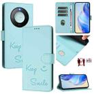 For Honor X9c Smart 5G Smile Embossing RFID Leather Phone Case(Mint Green) - 1