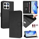 For Honor X8c 4G Global Smile Embossing RFID Leather Phone Case(Black) - 1