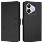 For Honor 400 Lite Smile Embossing RFID Leather Phone Case(Black) - 2