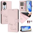 For Honor Play 60 5G Smile Embossing RFID Leather Phone Case(Pink) - 1