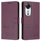 For Honor Play 60 5G Smile Embossing RFID Leather Phone Case(Violet) - 2