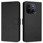 For Honor X6c 4G Smile Embossing RFID Leather Phone Case(Black) - 2