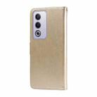 For OPPO A3 Pro 5G Global / India Embossed Butterfly Flowers Leather Phone Case(Gold) - 3
