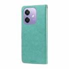 For OPPO A3x 4G / A3x 5G India Embossed Butterfly Flowers Leather Phone Case(Green) - 3