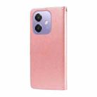 For OPPO A3x 4G / A3x 5G India Embossed Butterfly Flowers Leather Phone Case(Rose Gold) - 3