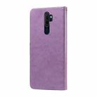 For OPPO A9 2020 / A11x / A5 2020 / A11 Embossed Butterfly Flowers Leather Phone Case(Purple) - 3