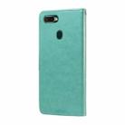 For OPPO A12 / A12s / A11k Embossed Butterfly Flowers Leather Phone Case(Green) - 2