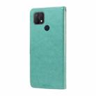 For OPPO A15 4G India / A15s / A16k / A16e Embossed Butterfly Flowers Leather Phone Case(Green) - 3