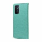 For OPPO A74 5G / A54 5G Embossed Butterfly Flowers Leather Phone Case(Green) - 3