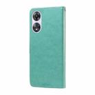 For OPPO A78 5G Global / A58x 5G / A1 Active Embossed Butterfly Flowers Leather Phone Case(Green) - 3