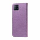 For OPPO A92s / A53 5G / A72 5G / A73 5G Embossed Butterfly Flowers Leather Phone Case(Purple) - 3