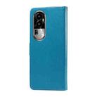 For OPPO Reno10 / Reno10 Pro Global Embossed Butterfly Flowers Leather Phone Case(Blue) - 3