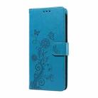 For OPPO Reno11 5G Global Embossed Butterfly Flowers Leather Phone Case(Blue) - 2