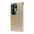 For OPPO Reno11 F / F25 Pro Global Embossed Butterfly Flowers Leather Phone Case(Gold) - 3