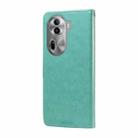 For OPPO Reno11 Pro Global Embossed Butterfly Flowers Leather Phone Case(Green) - 3