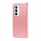 For OPPO Reno12 5G Global Embossed Butterfly Flowers Leather Phone Case(Rose Gold) - 3