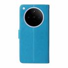 For OPPO Find X8 Embossed Butterfly Flowers Leather Phone Case(Blue) - 3