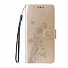 For OPPO Find X8 Embossed Butterfly Flowers Leather Phone Case(Gold) - 2