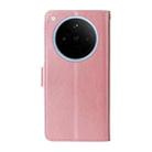 For OPPO Find X8 Embossed Butterfly Flowers Leather Phone Case(Rose Gold) - 3