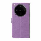 For OPPO Find X8 Pro Embossed Butterfly Flowers Leather Phone Case(Purple) - 3
