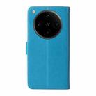 For OPPO Find X8 Pro Embossed Butterfly Flowers Leather Phone Case(Blue) - 3