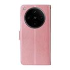 For OPPO Find X8 Pro Embossed Butterfly Flowers Leather Phone Case(Rose Gold) - 3