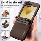 For Samsung Galaxy Z Flip6 LC.IMEEKE L1 Series Frosted Fine Texture PU Phone Case with Lanyard(Brown) - 2