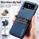 For Samsung Galaxy Z Flip3 5G LC.IMEEKE L1 Series Frosted Fine Texture PU Phone Case with Lanyard(Blue) - 2