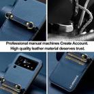 For Samsung Galaxy Z Flip3 5G LC.IMEEKE L1 Series Frosted Fine Texture PU Phone Case with Lanyard(Blue) - 3