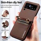 For Samsung Galaxy Z Flip4 5G LC.IMEEKE L1 Series Frosted Fine Texture PU Phone Case with Lanyard(Brown) - 2