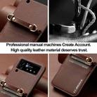 For Samsung Galaxy Z Flip4 5G LC.IMEEKE L1 Series Frosted Fine Texture PU Phone Case with Lanyard(Brown) - 3