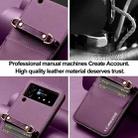 For Samsung Galaxy Z Flip4 5G LC.IMEEKE L1 Series Frosted Fine Texture PU Phone Case with Lanyard(Purple) - 3