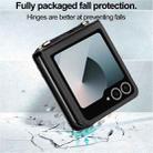For Samsung Galaxy Z Flip7 5G LC.IMEEKE L1 Series Frosted Fine Texture PU Phone Case with Lanyard(Black) - 3