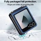 For Samsung Galaxy Z Flip7 5G LC.IMEEKE L1 Series Frosted Fine Texture PU Phone Case with Lanyard(Blue) - 3