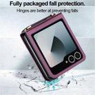 For Samsung Galaxy Z Flip7 5G LC.IMEEKE L1 Series Frosted Fine Texture PU Phone Case with Lanyard(Purple) - 3