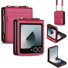For Samsung Galaxy Z Flip7 5G LC.IMEEKE L1 Series Frosted Fine Texture PU Phone Case with Lanyard(Red) - 1