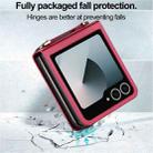 For Samsung Galaxy Z Flip7 5G LC.IMEEKE L1 Series Frosted Fine Texture PU Phone Case with Lanyard(Red) - 3
