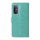 For Honor 50 SE / Huawei nova 9 SE Embossed Butterfly Flowers Leather Phone Case(Green) - 3