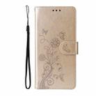 For Honor 50 5G / Huawei nova 9 Embossed Butterfly Flowers Leather Phone Case(Gold) - 2