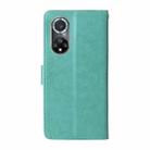 For Honor 50 Pro / Huawei nova 9 Pro Embossed Butterfly Flowers Leather Phone Case(Green) - 3