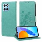 For Honor Play 6C / X6s / 70 Lite Embossed Butterfly Flowers Leather Phone Case(Green) - 1