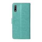 For Honor Magic4 Lite 5G / 4G / X40 GT Embossed Butterfly Flowers Leather Phone Case(Green) - 3