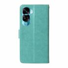 For Honor X50i 5G / 90 Lite Embossed Butterfly Flowers Leather Phone Case(Green) - 3