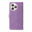 For Honor X50i+ Embossed Butterfly Flowers Leather Phone Case(Purple) - 3