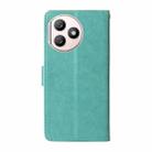 For Honor X50i+ Embossed Butterfly Flowers Leather Phone Case(Green) - 3