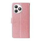 For Honor X50i+ Embossed Butterfly Flowers Leather Phone Case(Rose Gold) - 3